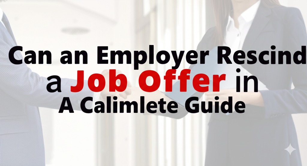 can an employer rescind a job offer in california